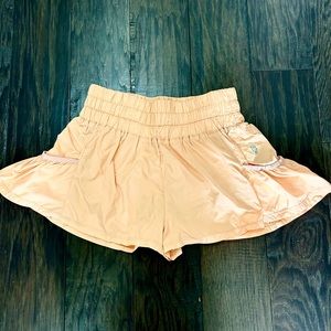 Light Orange Free People Shorts w/ Pockets